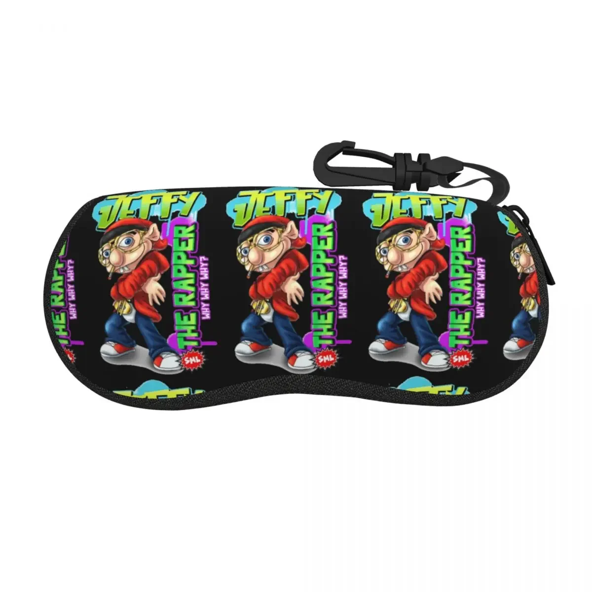 Jeffy The Rapper SML Character Shell Glasses Case Portable Sunglasses Box Women Men Soft Eyeglass Bag Pouch