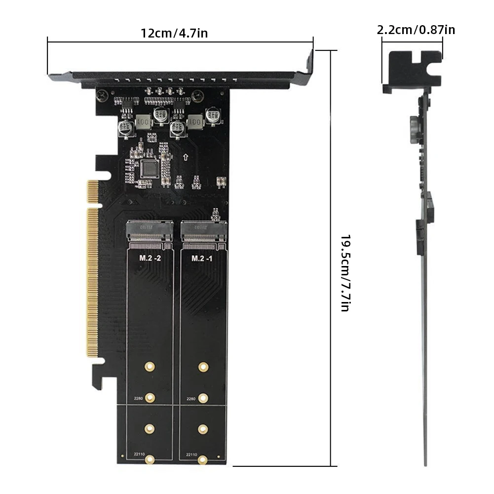 بطاقة توسيع M.2 NVME M مفتاح PCIE 3.0X16 SSD بطاقة الناهض 4 فتحة HDD محول تحكم يدعم الغارة مع المبدد الحراري