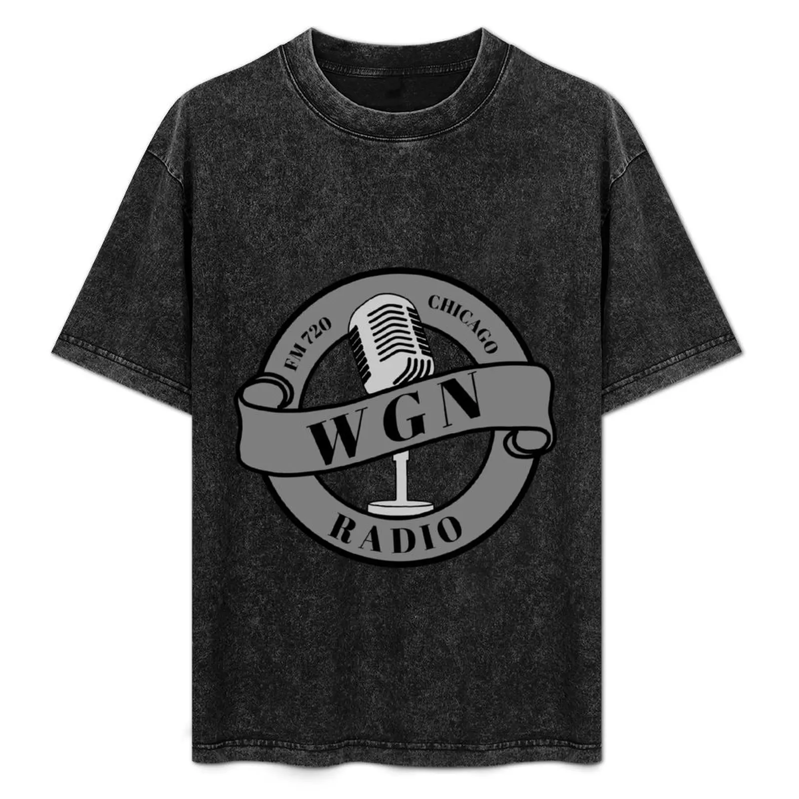 wgn fm studio 720 T-Shirt graphics blacks Men's t-shirt