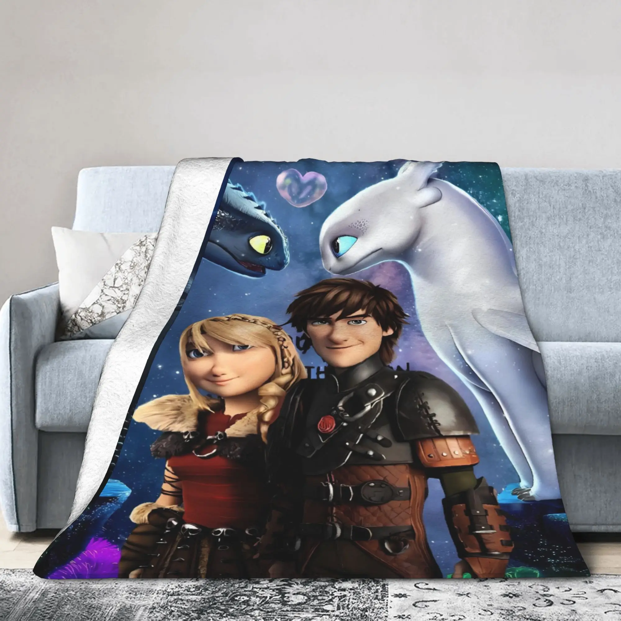 

Warm BlanketStudents Airplane Travel Dragons Movie Throw Blanket Flannel Bedspread For Outdoor Street Trend Sofa Bed Cover