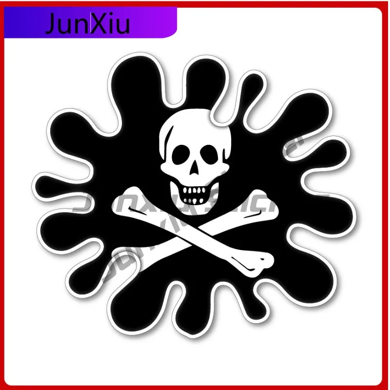 

PIRATE SPLAT VINYL Trendy Car Anti Scratch Sticker DECAL CAR VAN LAPTOP STICKER Car Waterproof Anime Funny Laptop Funny Cool