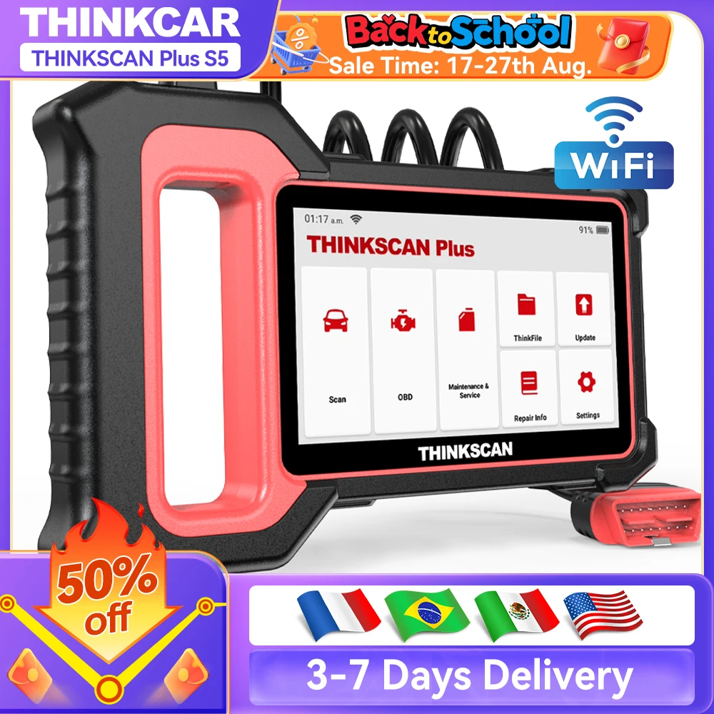 

Бесплатное пожизненное обновление THINKCAR THINKSCAN Plus S6 Автомобильный сканер OBD2 4 диагностики системы 5, сброс масла/EPB/SAS/TPMS/ETS Сбросы бесплатно