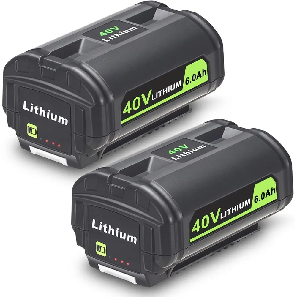 

40V 6Ah Replacement Batteries for 40V Tools - Compatible with Models OP4040A, OP4026, OP4030A, OP4050A, OP4060A1, 2-Pack 40V Bat