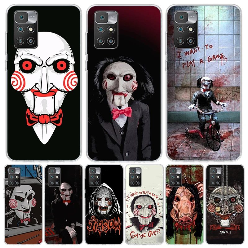 The Jigsaw Killer Horror Phone Case For Xiaomi 12C 12 10C 10 10A 9C 9 9A 9T 8A 8 7A 7 6A 6 Pro S2 K70 K60 K40 K20 Art Coque Capa