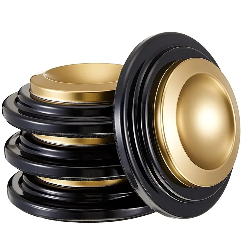【VALUE MONEY】Piano Caster Cups,Metal Rubber Caster Cups For Hardwood Floors,Heavy Duty Non-Slip Felt Bottom Leg Pads For Furnitu