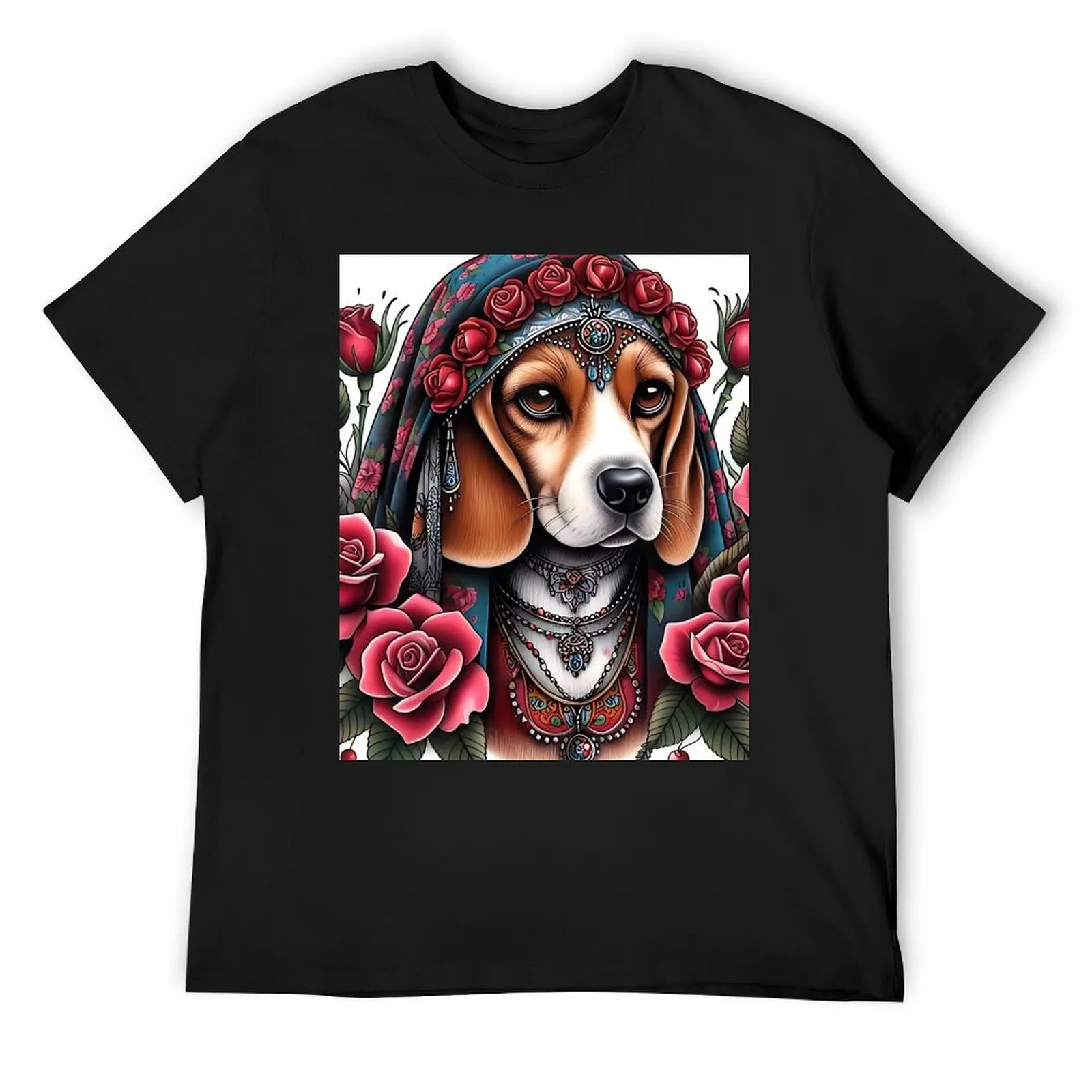 Gypsy Beagle T-Shirt plus size tops boys whites kawaii clothes plus size clothes Men's t-shirt