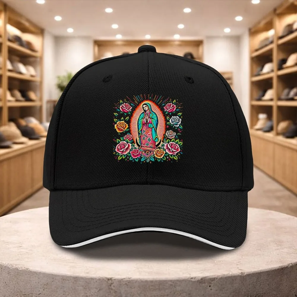 Our Lady of Guadalupe Print Baseball Cap for Men Women Casual One Size All Seasons Sun Protection Hat