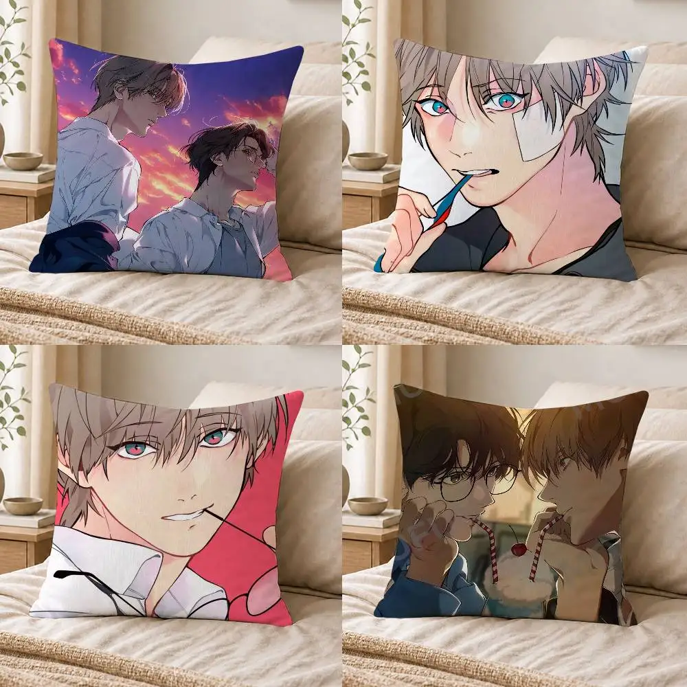 Manga L-Lost In The C-Cloud Double-sided Printed Square Decorative Cushion Cover for Sofa Living Room Home Decor