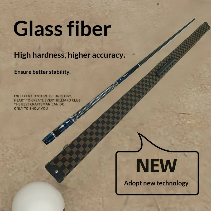 Stik Biliar Snooker Serat Karbon Teknologi Tinggi Ujung 8mm Gaya Cina Ringan Tahan Lama Seimbang untuk Pemula dengan Aksesoris