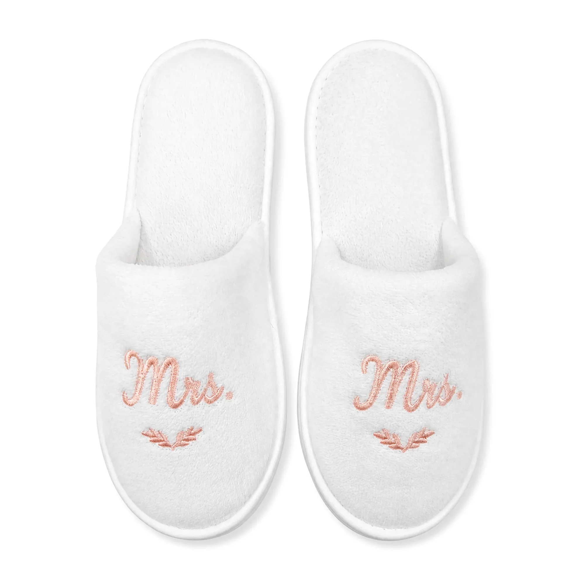 Mr & Mrs Embroidery Slippers With Close-toe, Set of 2, Suitable For Bachelorette Decorations, Wedding Day Footwear image 4