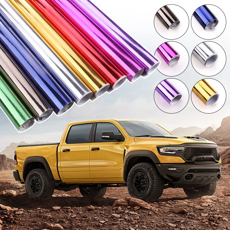 

Car Chrome Vinyl Film Wrap Sticker Decal Reflective Motorcycle Wrapping Foil