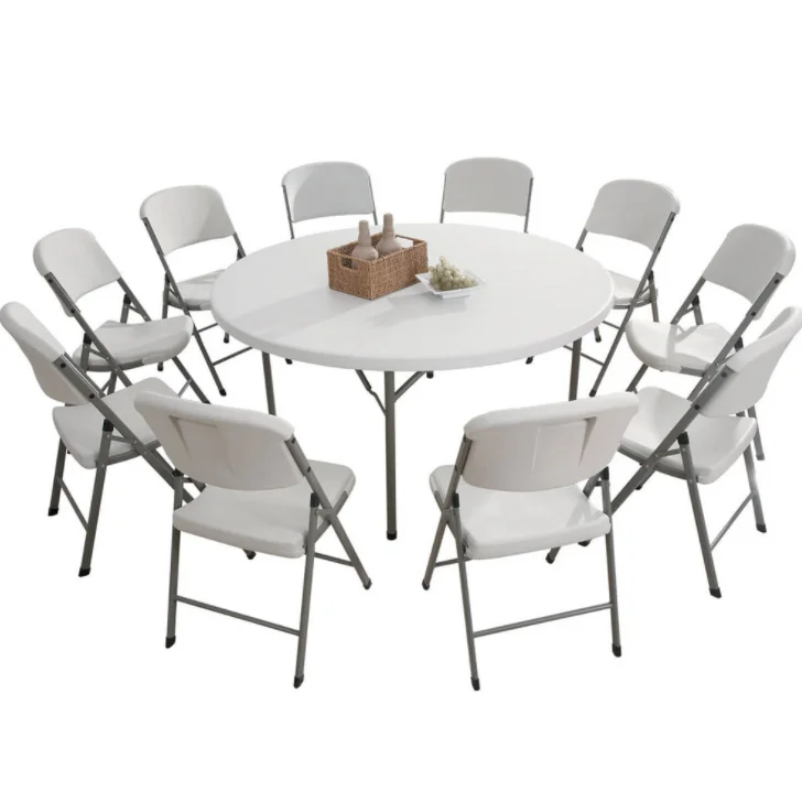 Customizable Portable Folding Plastic Tables and Chairs Suitable for Weddings and Events; Deposit Only