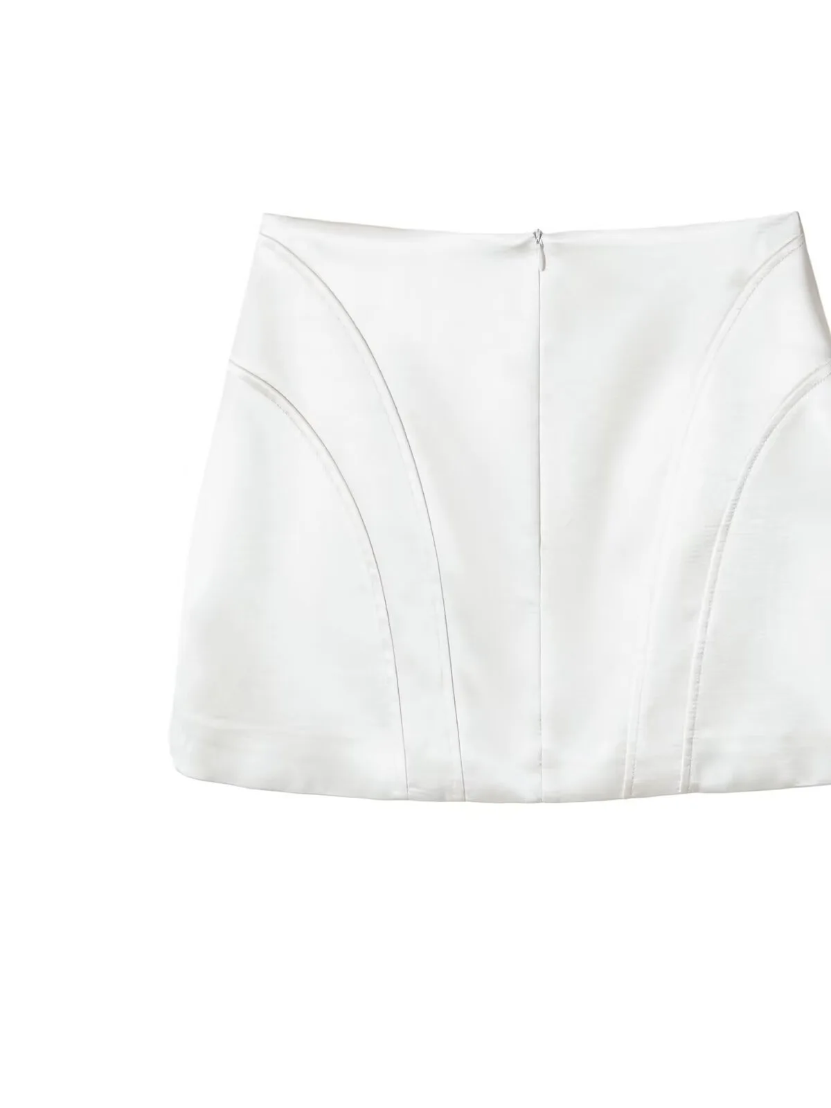 Dave&Di New Cross Border European And American Style Mid Waist Silk Texture Half Length Skirt Woman Clothing Faldas Skirts