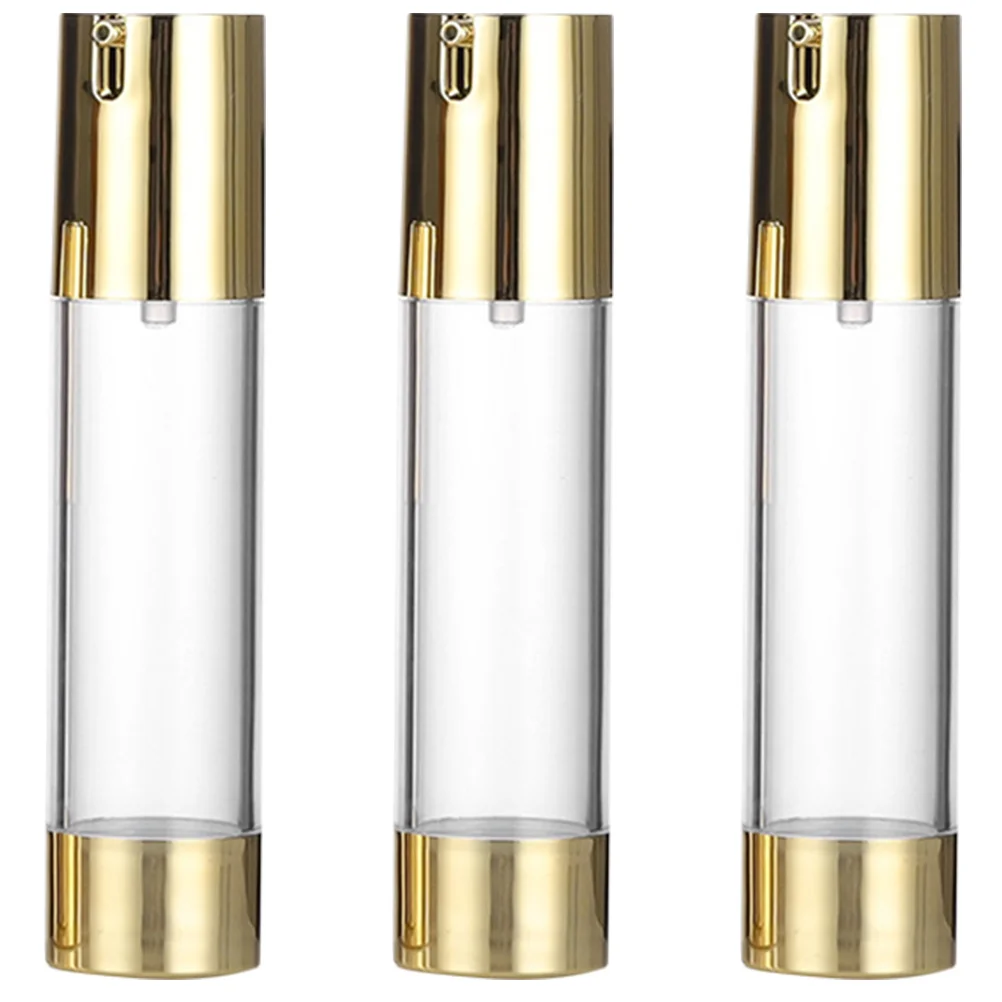 3개 진공 로션 병 에어리스 펌프 리필 가능 여행용 용기 파운데이션 오일용 소형 디스펜서