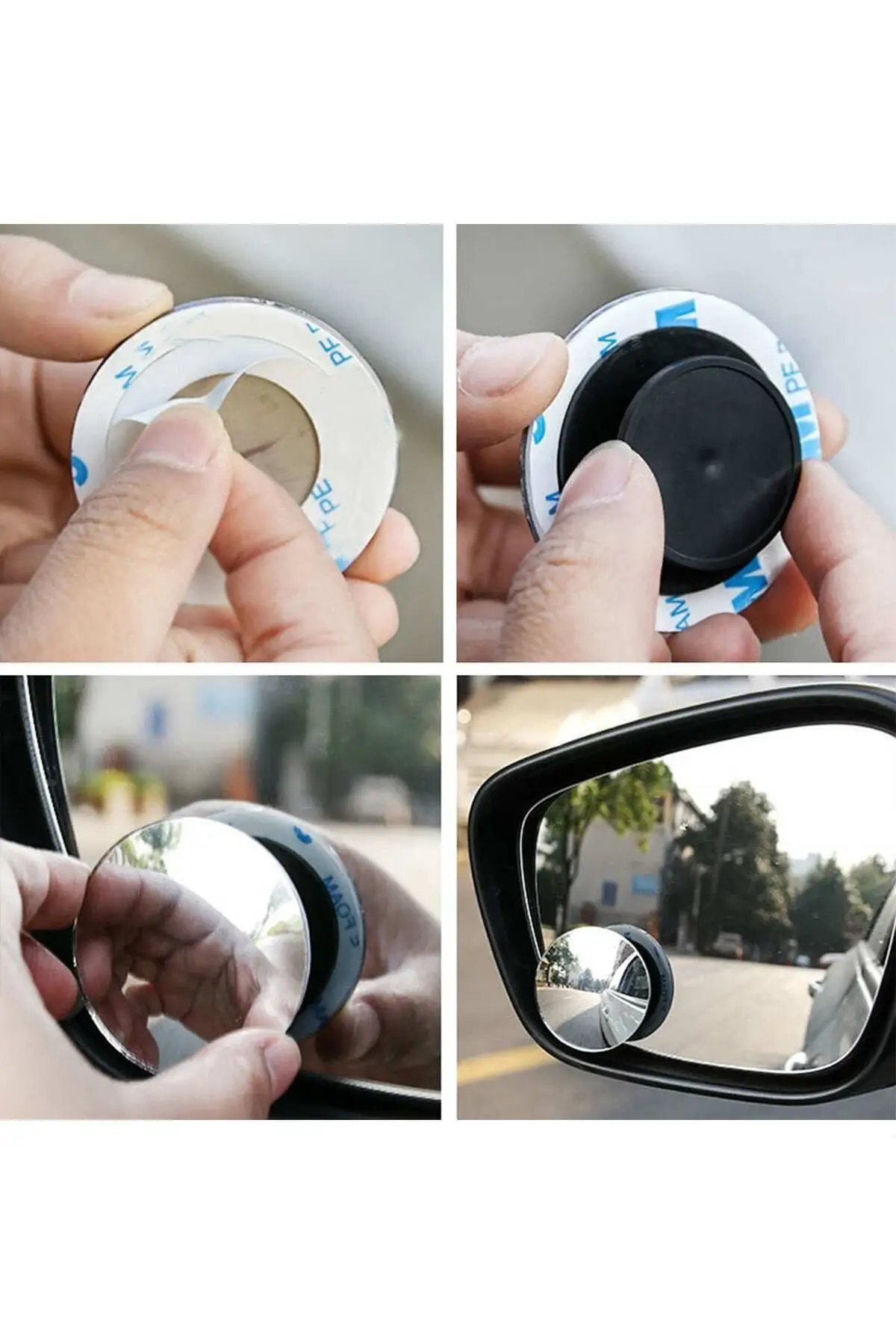 Auto Blind Spot Mirror กระจกจริงรอบ55มม.เล่น2 Pcs คุณภาพสูงและ Slim Design นูน