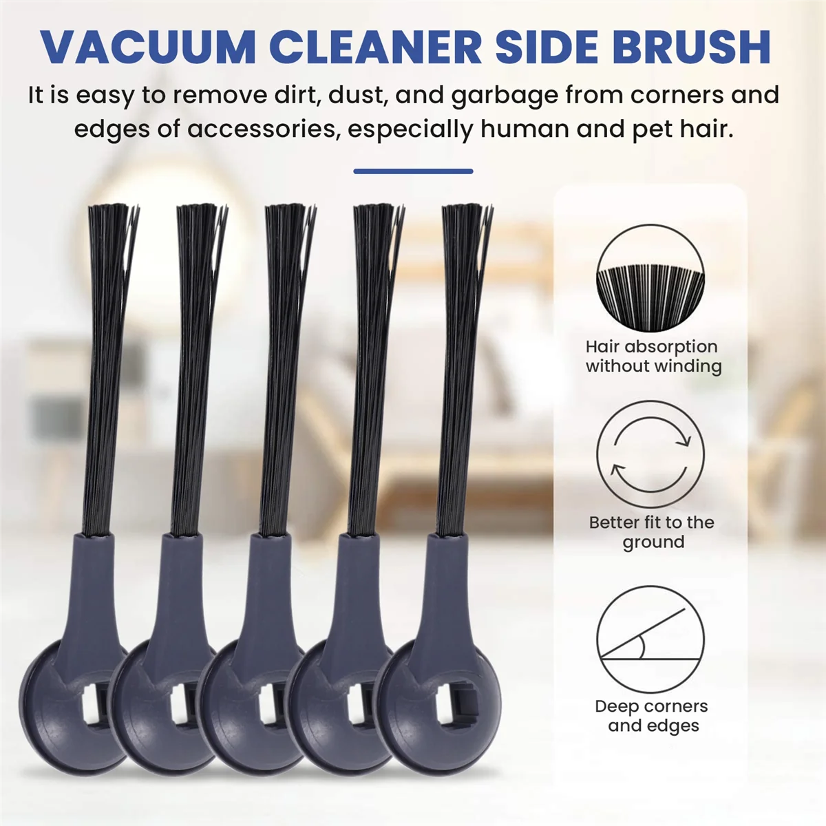 Замена боковых щеток ABCD, 10 шт., совместимые с роботом Shark IQ R101AE (RV1001AE), RV1100, RV1101, RV2011DRUS, RV912S, R100