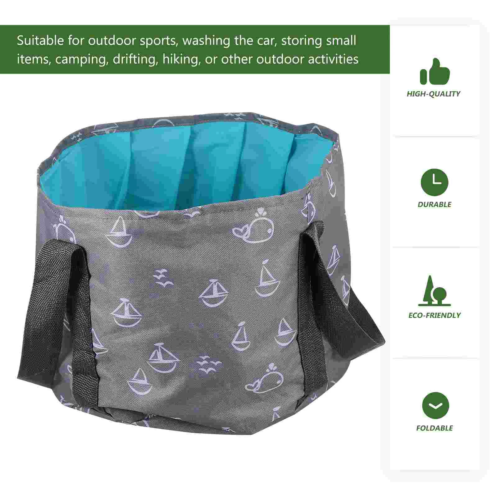 

Oxford Cloth Foot Bath Barrel Portable Basin Folding Water Bucket Camping Soaking Storage Bag Collapsible Spa Tub Container