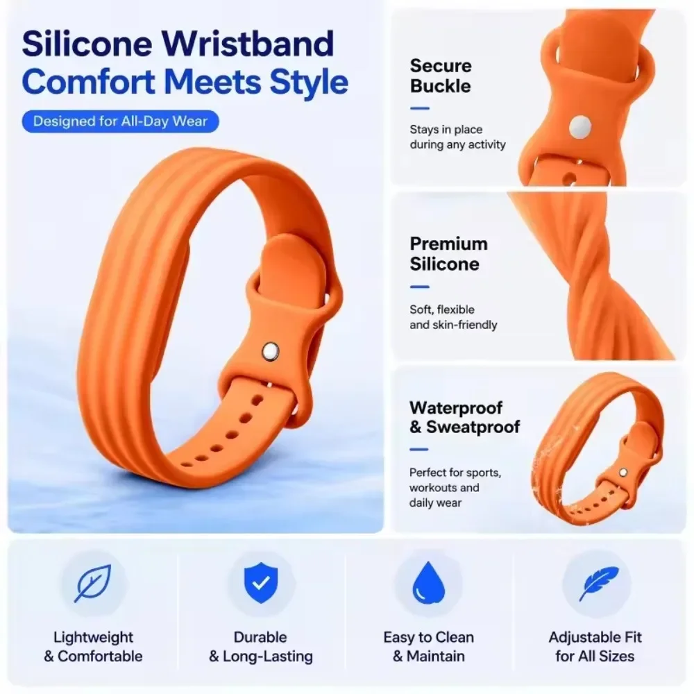 Offizielles 1:1 Sport-Nylon+Silikon-Schlaufenarmband für Google Fitbit Air Armband Zubehör – Detail 1