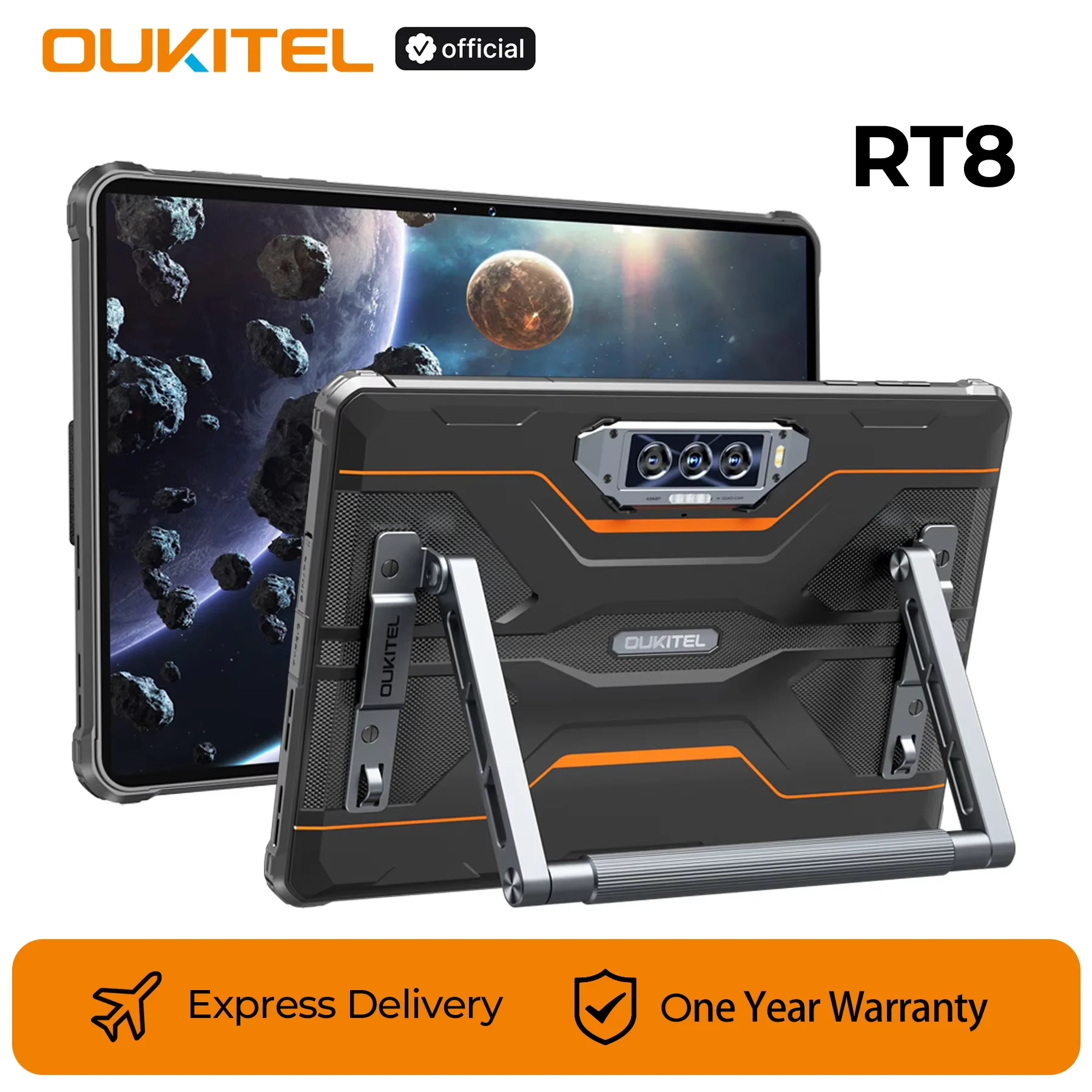 Oukitel RT8 Robusto 20000mAh Tablet 11 "FHD + Display 6GB + 256GB Helio G99 Tablet 48MP Câmera Tablets PC 33W Android 13