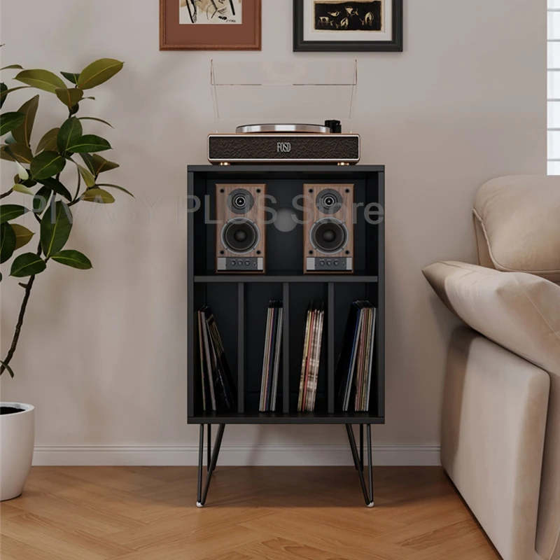 4 Opslag Vinyl Platenspeler Stand Walnoot E0 Kwaliteit Hout Audio Rack 86 Cm Hoogte Luidsprekerkast Voor Thuis Thrater CD LP Beugel