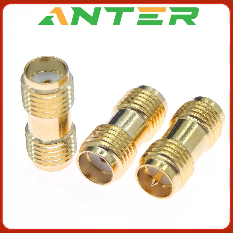 1pcs Connector Adapter SMA Female Jack to SMA Female Jack RF Coaxial Converter Straight New Brass
