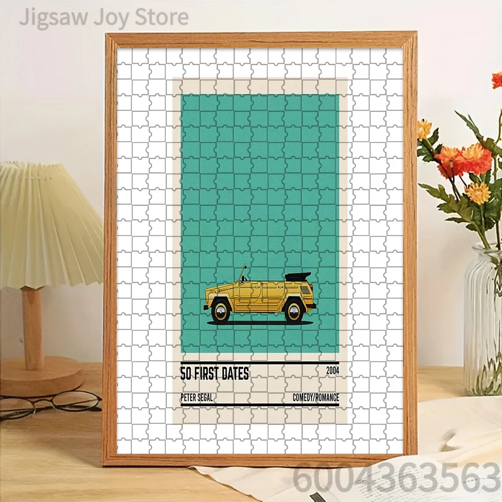 50 First Dates 2004 Retro Yellow Convertible Car Paper Jigsaw Puzzle, Comedy Romance Movie Classic Vehicle Art Paper Puzzle for