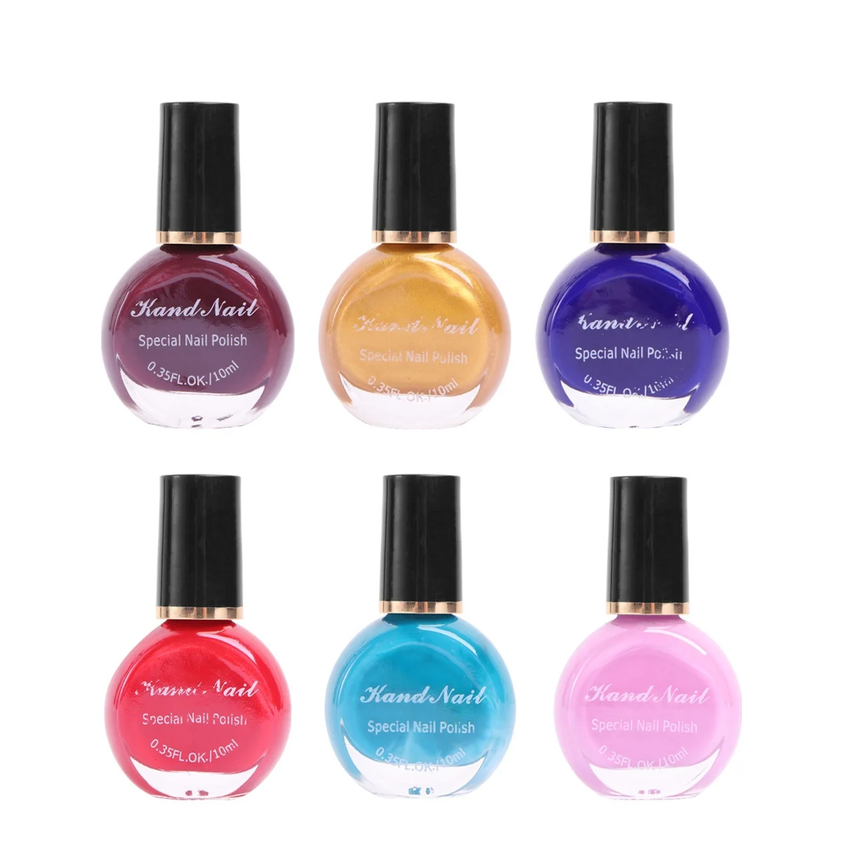 

6Pcs Nail Stamping Polish Glossy Long Lasting Colors Easy DIY Nail Art Printing Gel Soak Off Varnish Gel Polish