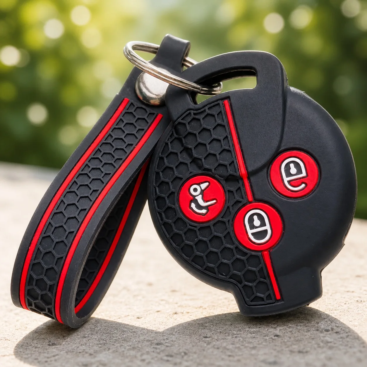 3 Buttons Silicone Car Key Case Cover for Benz Smart 450 City Coupe Cabrio Crossblade Fortwo Roadster K for Benz Brabus 451