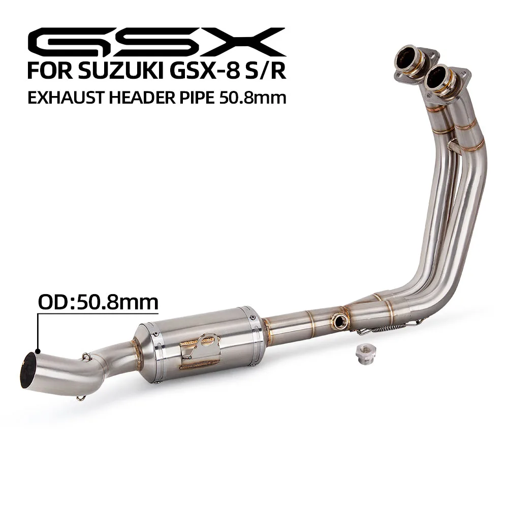 

Street Bike Exhausts System Motorcycle Exhaust Pipe Kit 51MM Adapter Middle Tube For Suzuki GSX8R GSX8S GSX8T GSX8TT 2022-2026