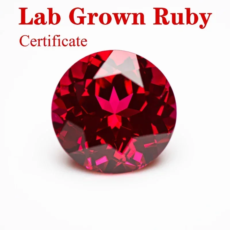 Top Lab Grown Ruby Circular Ultra Perfect Quality VVS1 Charms Beads Diy for Jewelry Making Materials Selectable AGL Certificate