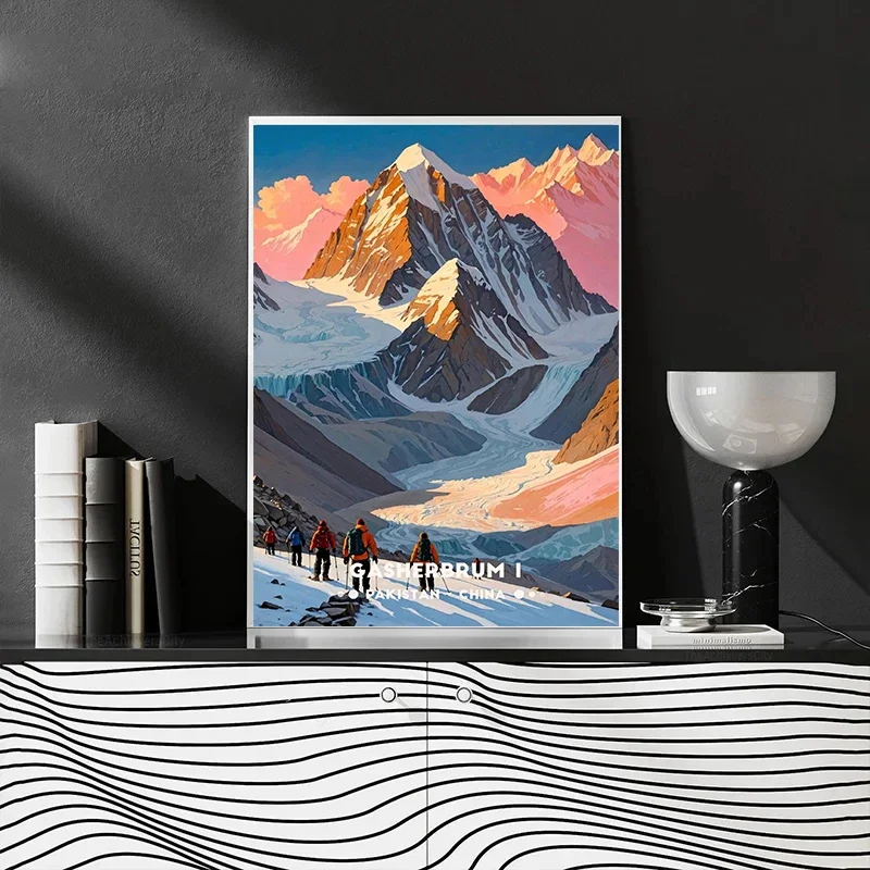 Stunning Mountain Landscape Posters Himalayan Nepal India Camping Prints Adventure Canvas Painting Wall Pictures Home Room Decor