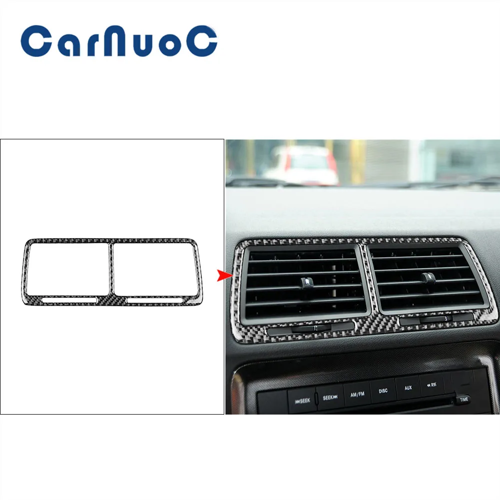 

Car Carbon Fiber Interior Stickers For Dodge Challenger 2008 2009 2010 2011 2012 2013 2014 Center Control Air Vents Cover Trim