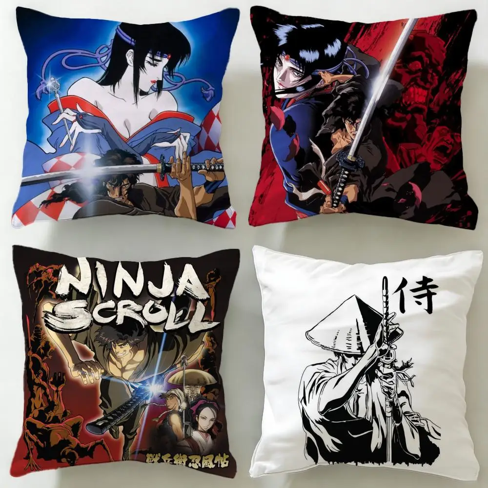 Klassischer Anime-Kissenbezug mit Ninja-Motiv, weicher und leicht zu waschender Kissenbezug – vielseitig einsetzbar für Couch, Bett, Reisen und Büro