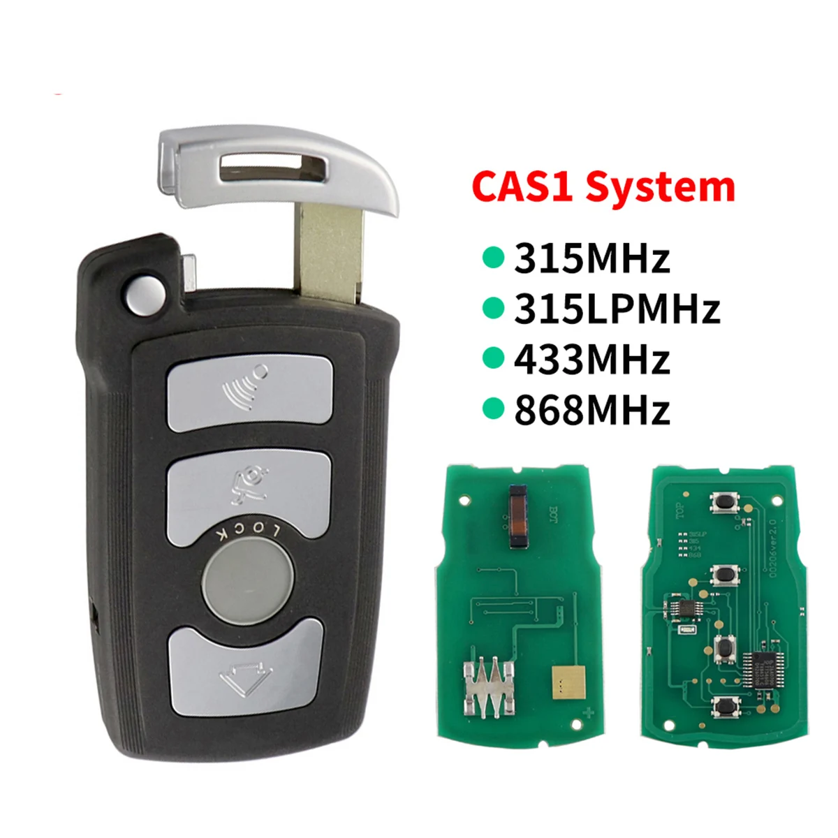 

4 Button Car Remote Key For BMW 7 Series 745i 750Li 760i E65 E66 CAS1 Series 315/315LP/433/868Mhz ID46 PCF7944 Chip