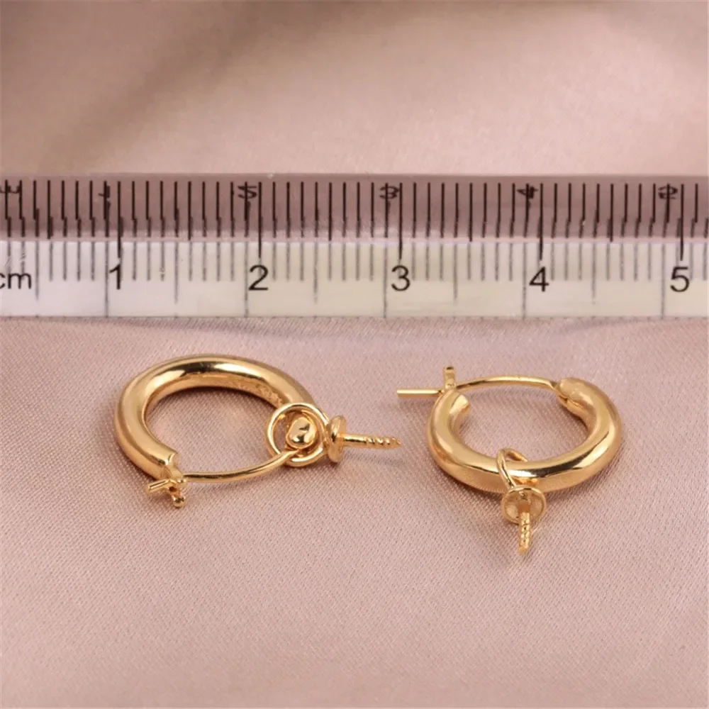 Gold Plated Pearl Earring Settings, DIY Jewelry Making Supplies, Blank Ear Stud Bases for Handmade Accessories, 1pair No Pearl