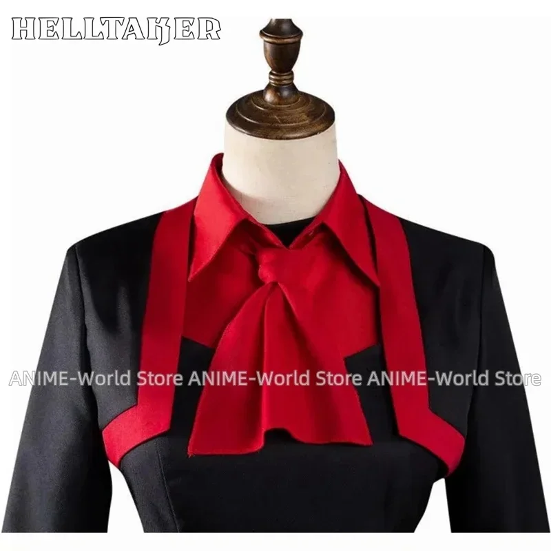 《Custom Size》Anime Helltaker Lucifer The Maid Demon Outfits Halloween Carnival Suit Cosplay Costume Custom Size Any Size Wig