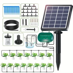 Sistema di irrigazione solare per sistema di irrigazione da giardino, Kit di irrigazione a goccia per piante in vaso, sistema di irrigazione per piante da balcone