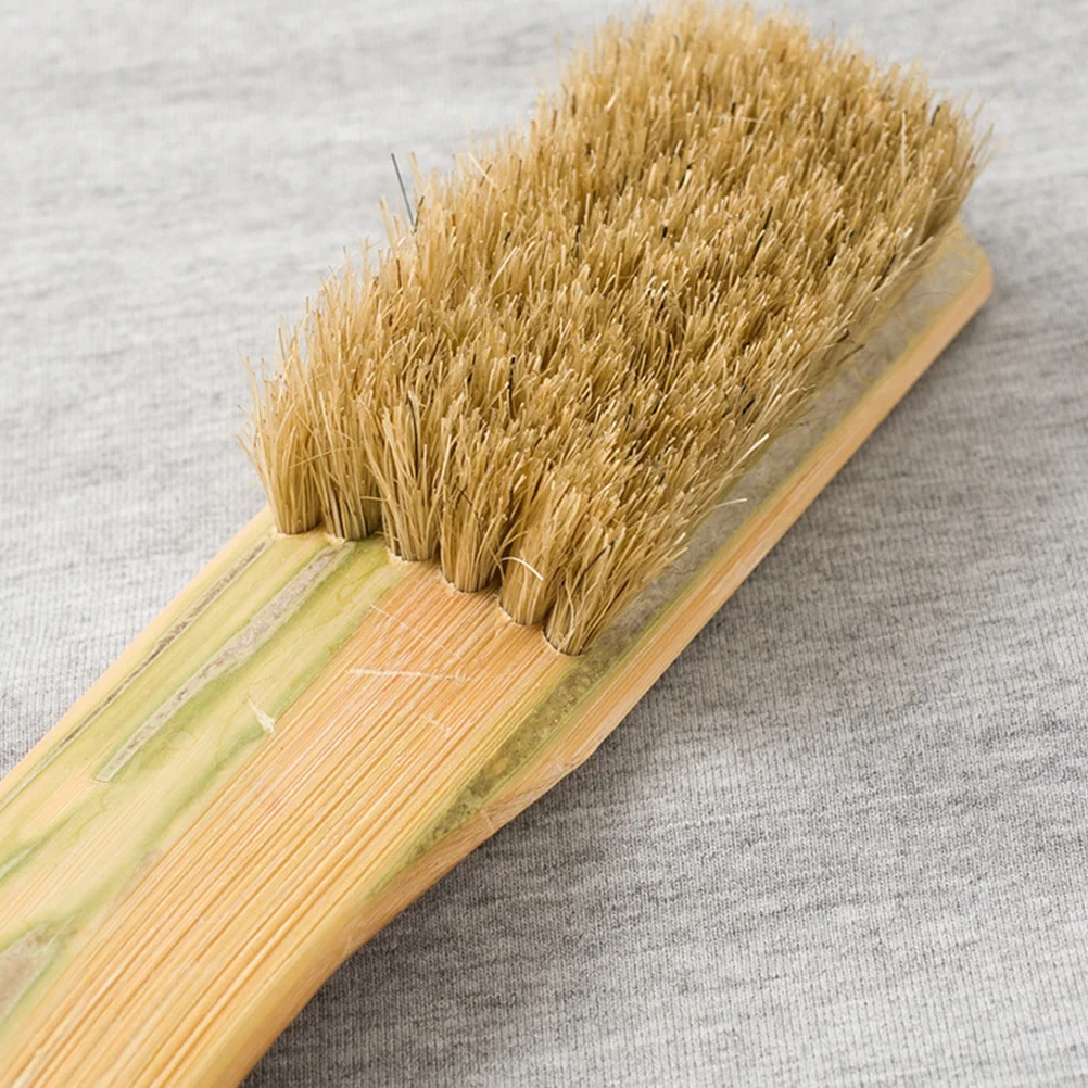 

Shoe Cleaning Brush with Soft Pig Bristles Gentle on Fabrics Stain Removal Tool for Footwear Garments Home Daily Care