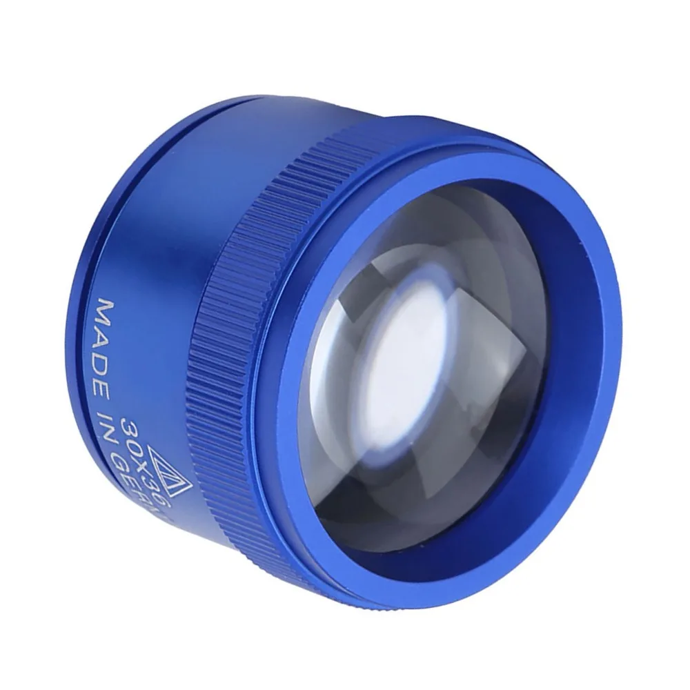 

Портативная лупа размера 42 мм 29 мм, синий цвет, 30X, портативная лупа, лупа, штампы для просмотра