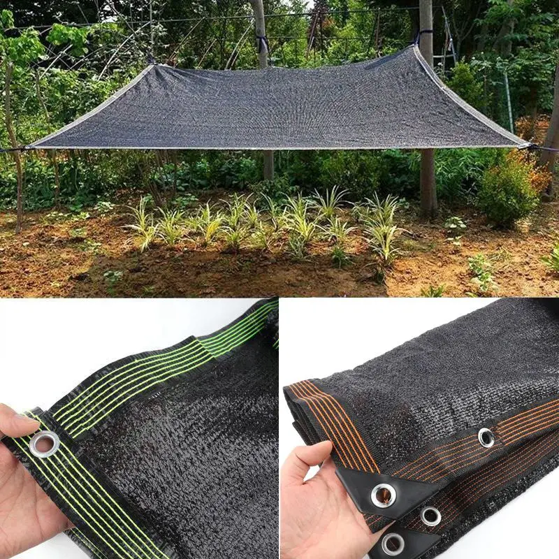 

4Pin 50 ~ 65% HDPE черная Солнцезащитная сетка с защитой от УФ-лучей для теплиц, защитная сетка для цветов, горшков, суккулентов, растений, Солнцезащитная сетка