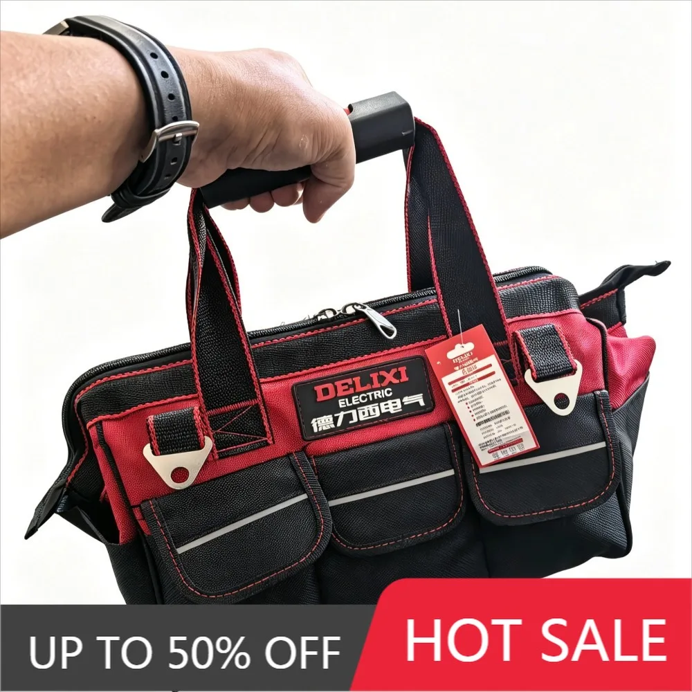 14/16/18/200/23 Inch Electrician Tool Bag Thick Waterproof Durable Woodworking Reflective Hardware Tool Storage Bag Portable