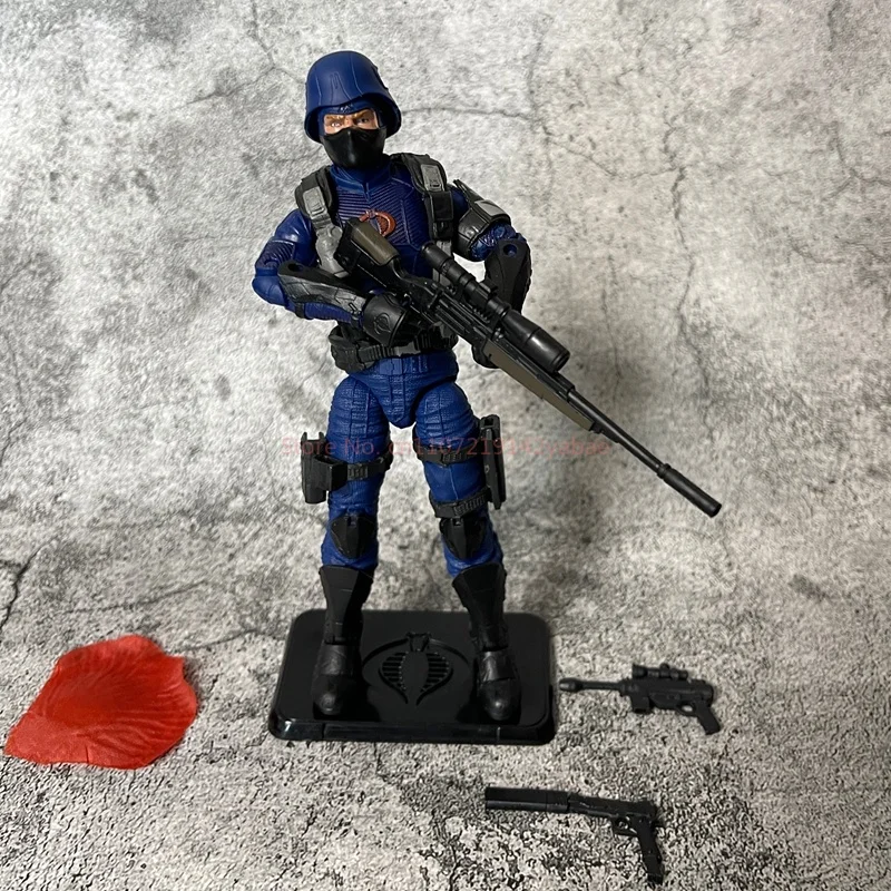 Genuino 20cm G.I. Joe serie clasificada Retro ojos de serpiente Cardback Cobra Trooper Enermy figura de acción juguete de modelos coleccionables regalo