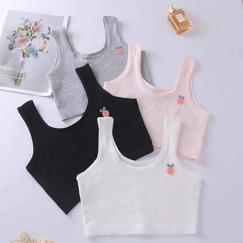 Primary School Students Developmental Underwear Bra Big Children Small Vest Girls Bra Cotton Junior High School Students Bra