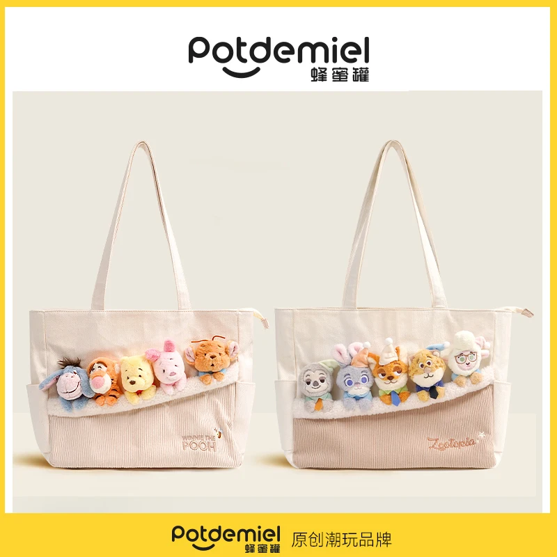 Oficjalna torba Disney Potdemiel Honey Pot, torba na ramię z motywem Leśnego Stołu, Kubuś Puchatek, urocza torba na laptopa, prezent, bestseller