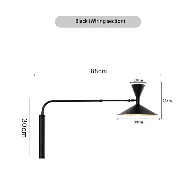 Marseille wandlamp Creatieve wandlamp Verstelbaar industrieel designlicht voor woonkamer Draaibaar slaapkamerbedlampje