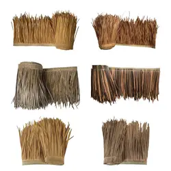 Artificial Thatch Roofing Fireproof Decorative Stylish Hut Decor Decorations Synthetic Thatch Grass Roof for Patio Hut Bar