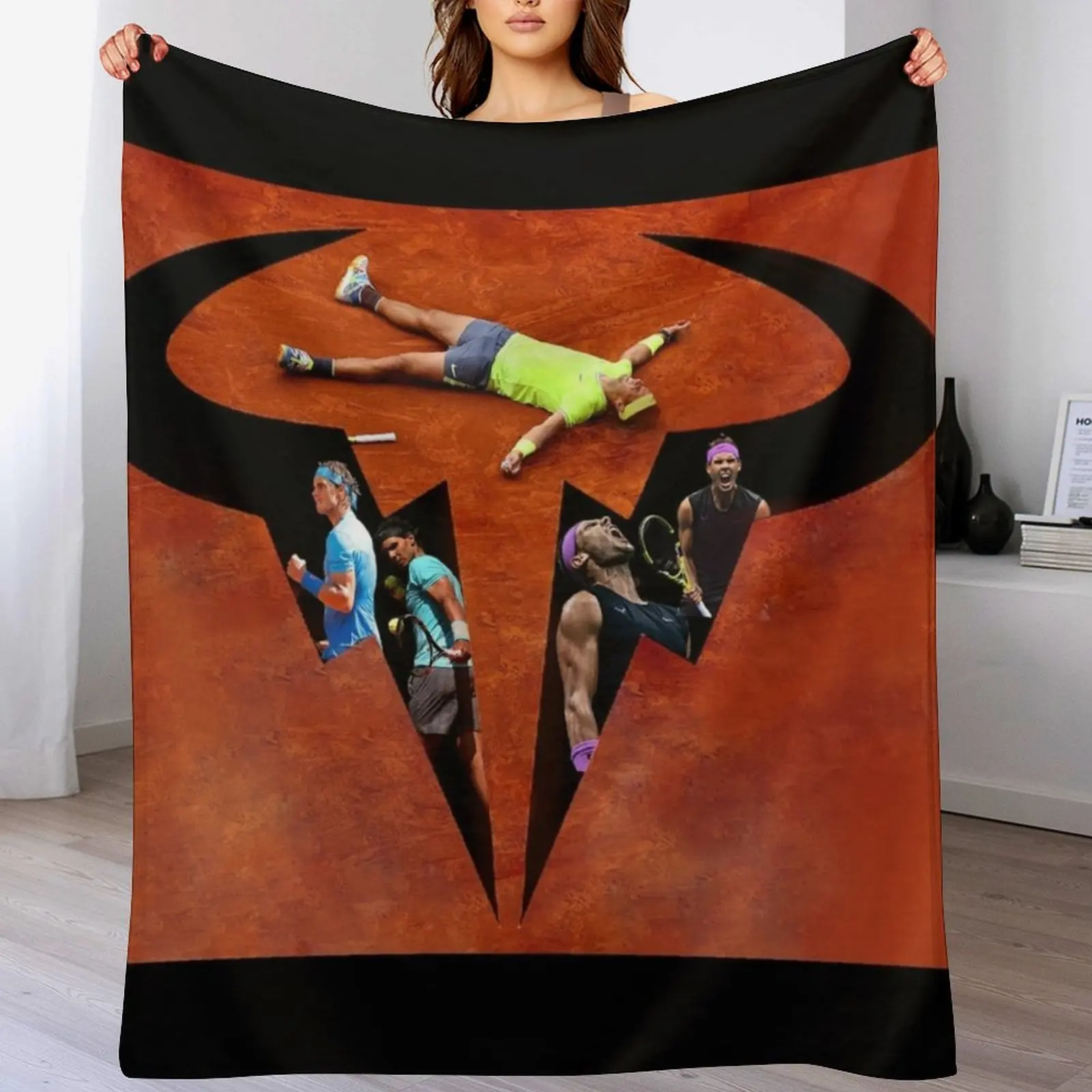 

Rafael Nadal Tribute Artwork - biggCheddar Throw Blanket Furrys christmas decoration Sofa Throw Blankets