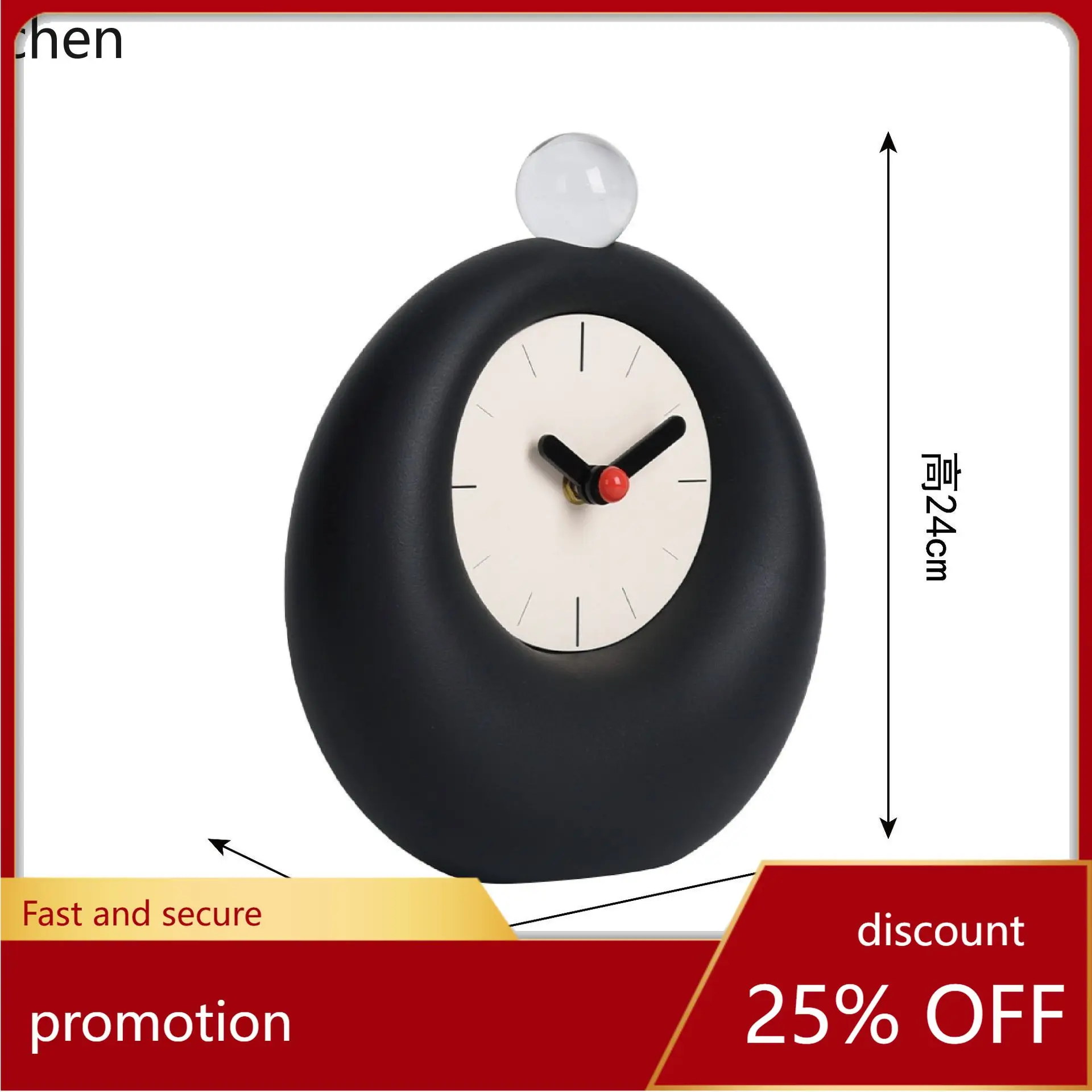 

ZML desktop creative small clock ornament for placement on a table in the living room, new model with a high-end feel