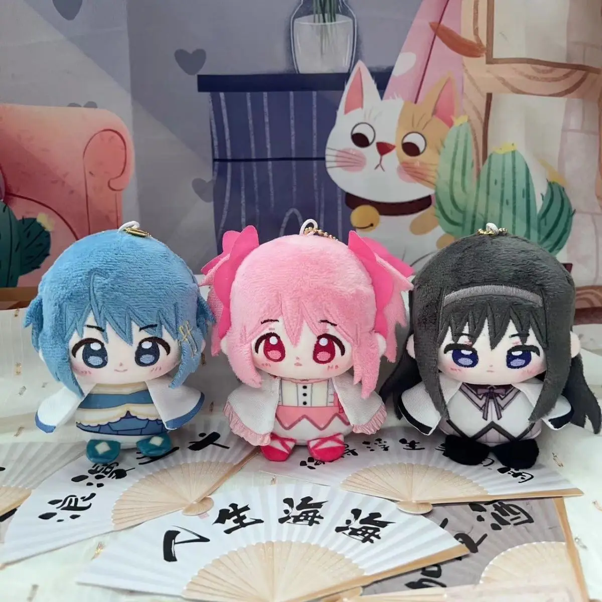 Magische Puella Magi Kaname Madoka Pluche Pop Akemi Homura Tomoe Mami Sakura Kyoko Anime Figuur Knuffel Rugzak Hanger Gift