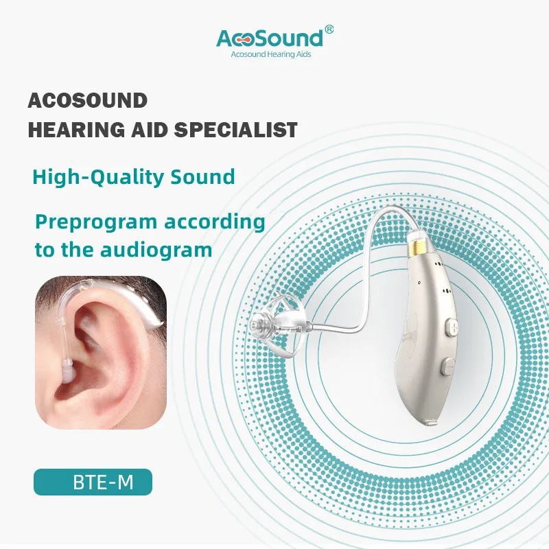 

AcoSound Hearing Aids L12-BTE-M Programmable Digital Hearing Aid Sound Amplifier Adjustable Hearing Aid For Deafness audifonos